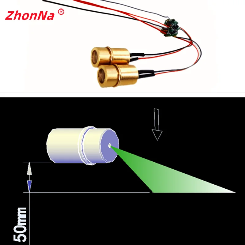 520nm 5mW 3V/5V 9mm Cross Line Dot 9*16mm Industrial MINI Laser Module Red Locate Laser Head LD Module Laser Medical Positioning