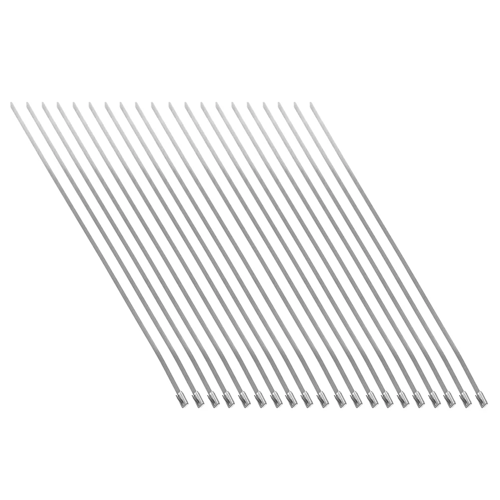 

20 Pcs Cable Ties Reusable Metal Zip Ties Stainless Steel Durable Wear Resistance Corrosion High Strength Binding