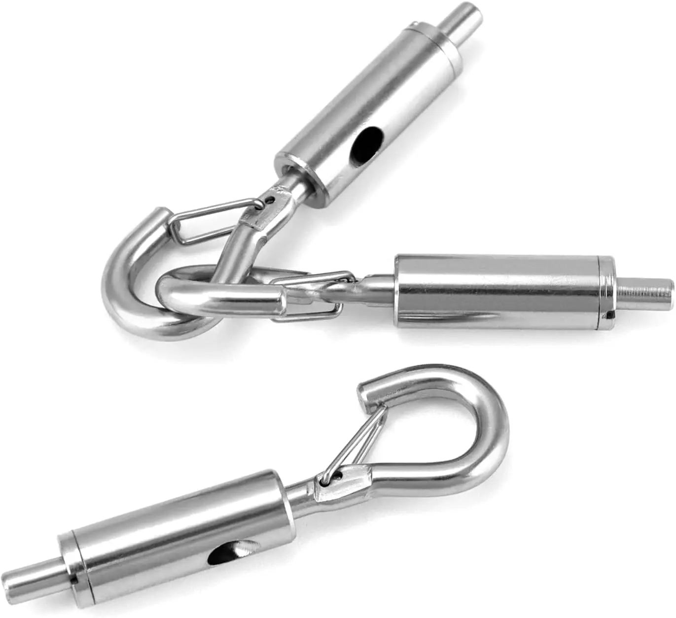 80 Pack Steel Wire Rope Hanger Portable Hook And Eye Turnbuckle Tension for 1/16-3/32 Stainless Steel Cable Guide Wire Rope