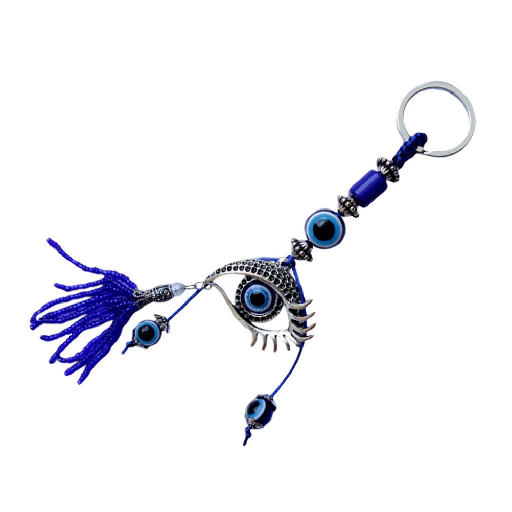 

Blue Pendant Evil Eye Wall Key Fob Eyes Hanging Decorations Islamic Keychain Ornament