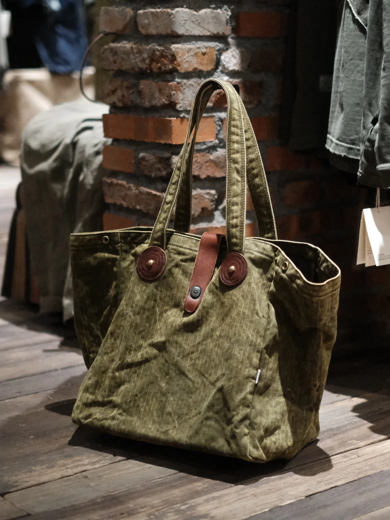 

Handmade Niche Rewash Distressed Shoulder Bag Handbag Canvas