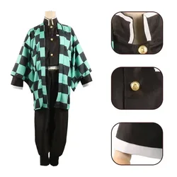2026 Anime Tanjirou Kamado Cosplay Cosplay Costume Kimono Cloak halloween Uniform Adult Kids