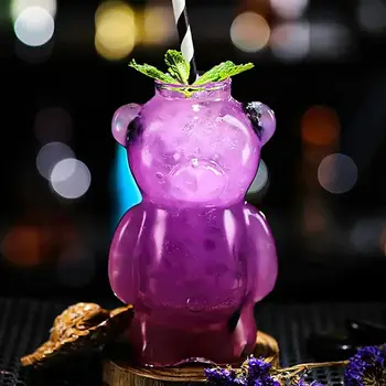 卡通熊造型咖啡杯,可愛小熊馬克杯,玻璃杯,帶吸管,生日聖誕禮物,送給女人、兒童和朋友 10 最佳銷售 兒童馬克杯 - №8