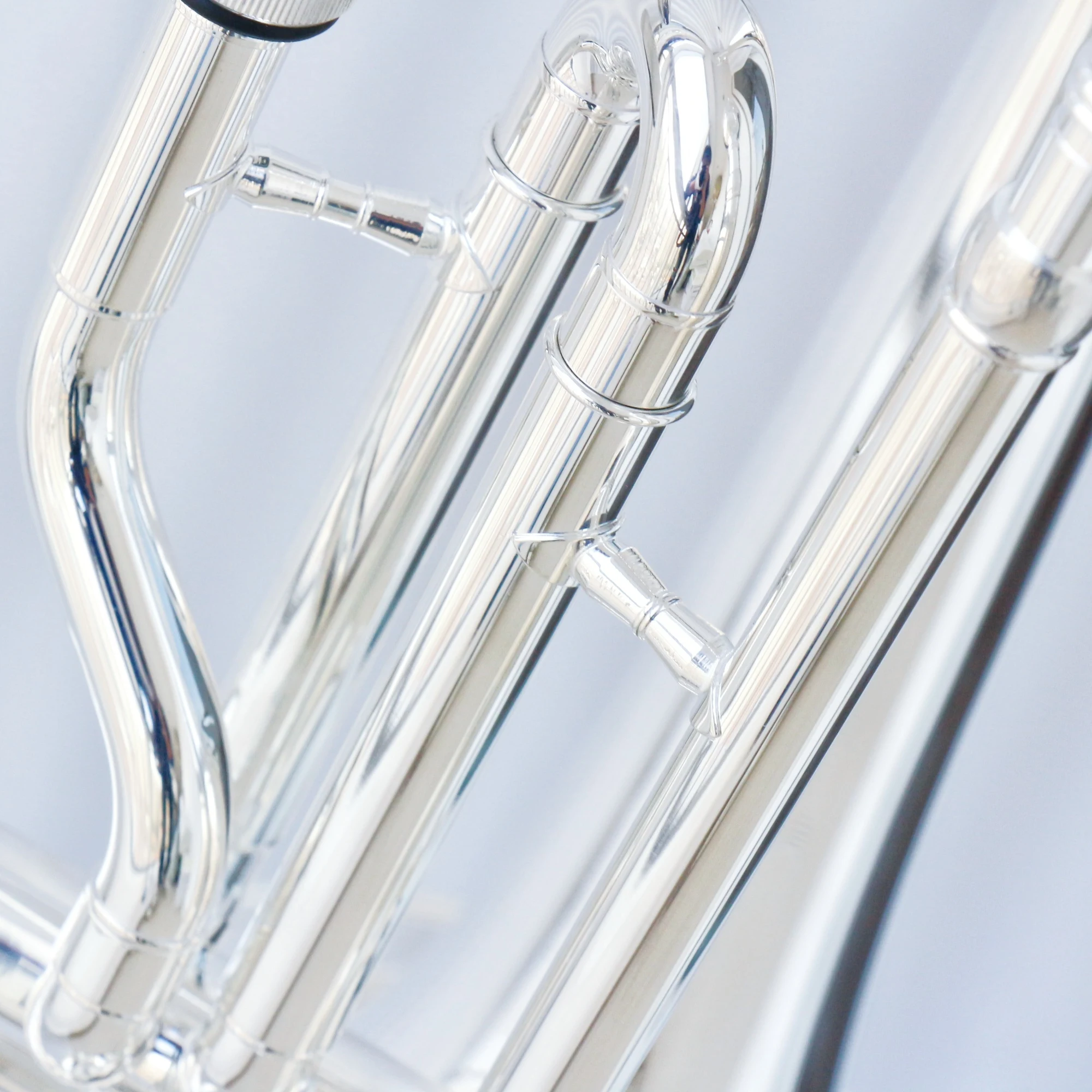 High Quality Professional Piston Trombone C/Bb Tone Silver Plated Brass Body Cupronickel Slide For Marching Piston Trombone