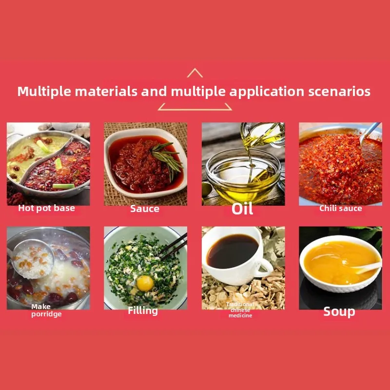 Stainless Steel Commercial Sauce Cooking Machine, Small Automatic Stirring Pot for Hot Pot Base Chili Paste, Liquid Mixer Cooker