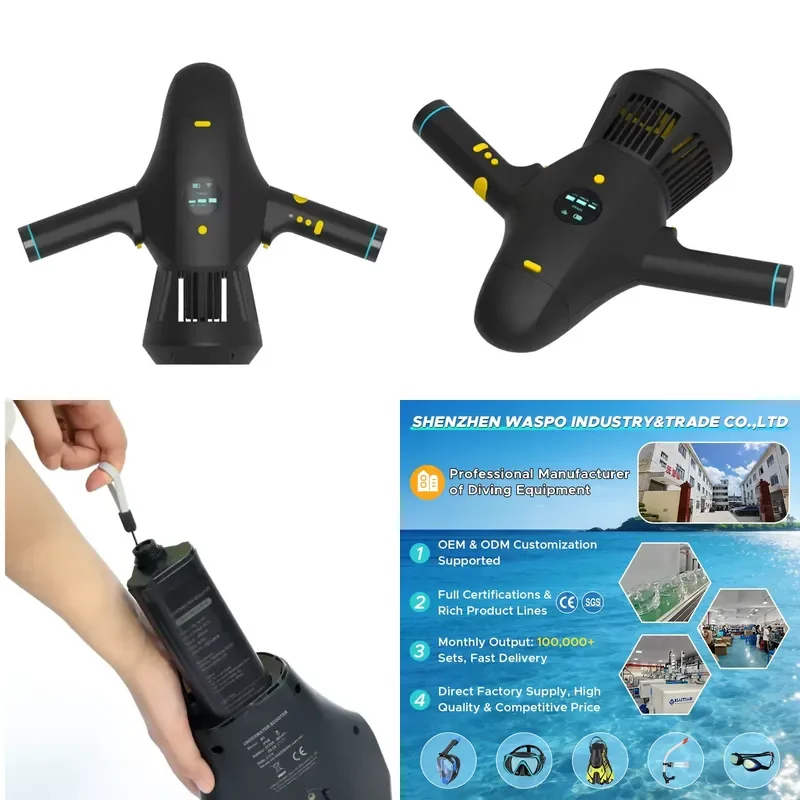 High Speed Electric Underwater Scooter Sea Scooter Rechargeable Battery Scooter for SUP Diving