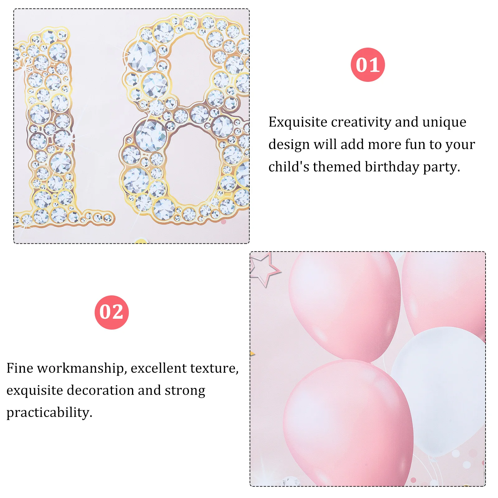 

18Th Birthday Party Banner 18 Year Old Decoration Backdrop Large Durable Lightweight Photography Background Cake Party Supplies