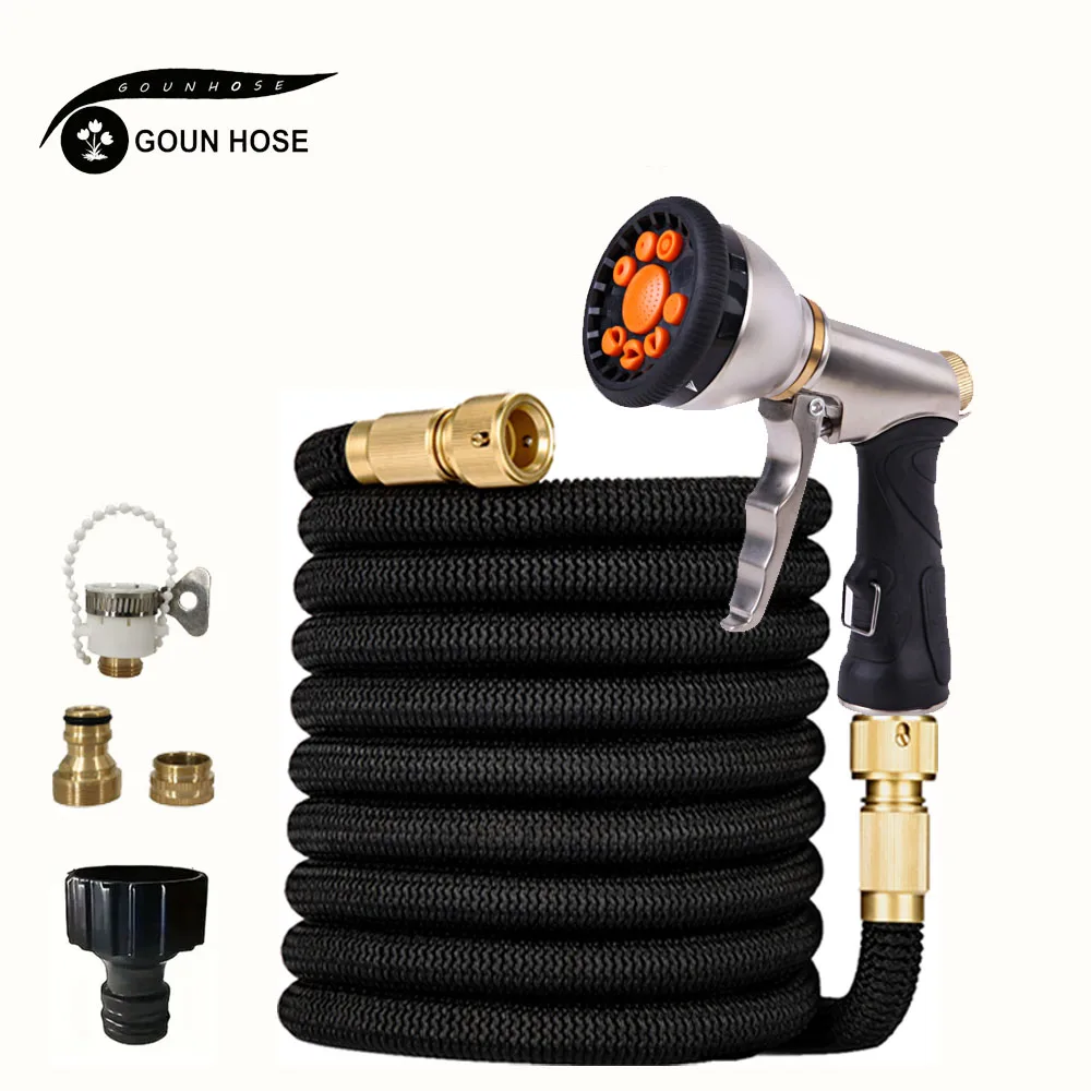 

1 шт., катушка для садового водяного шланга, расширяемый поливочный шланг, гибкий шланг высокого давления для мойки автомобиля, полив сада, волшебный шланг для орошения