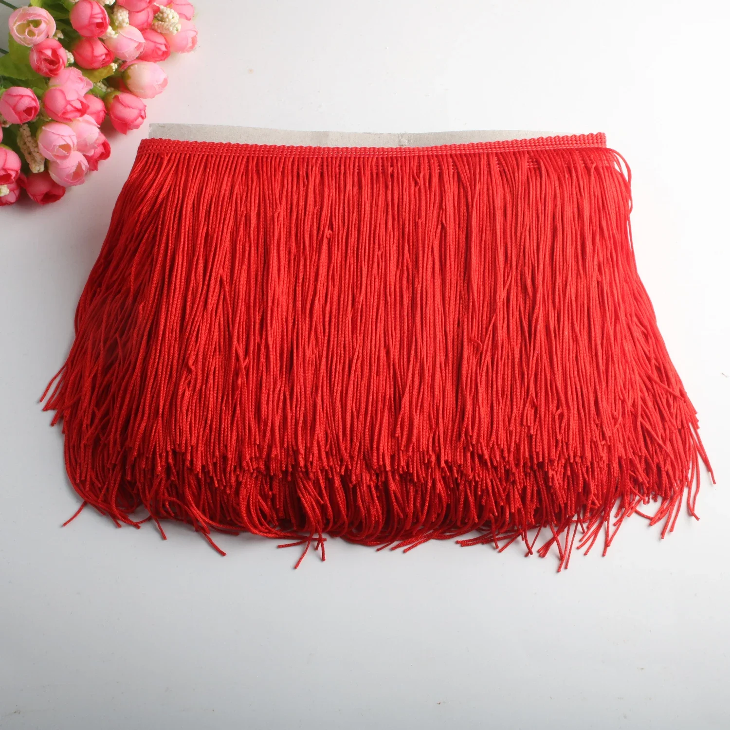 1yards /Lot 15cm Long Fringe Lace Tassel Polyester Lace Trim Ribbon Latin dance skirt curtain fringes for sewing