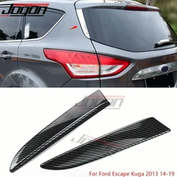 2Pcs Carbon Look For Ford Escape Kuga 2013-2018 2019 Car Back Rear Window Side Spoiler Wing Splitter Cover Trim Accessories