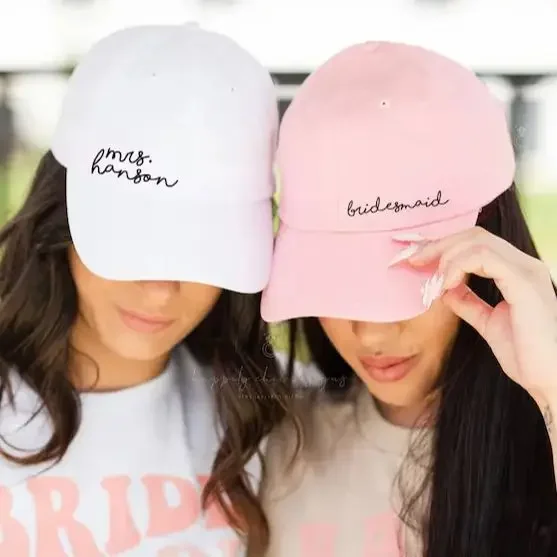 Personalized Custom Bridesmaid Baseball Hat Bridal Party Baseball Cap Trucker Hats Bachelorette Party Favors Squad Bride Tribe