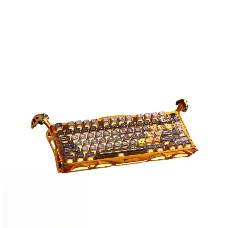 Broken cocoon K1 battle damage yellow mechanical keyboard, wireless game e-sports keyboard boys hot swap