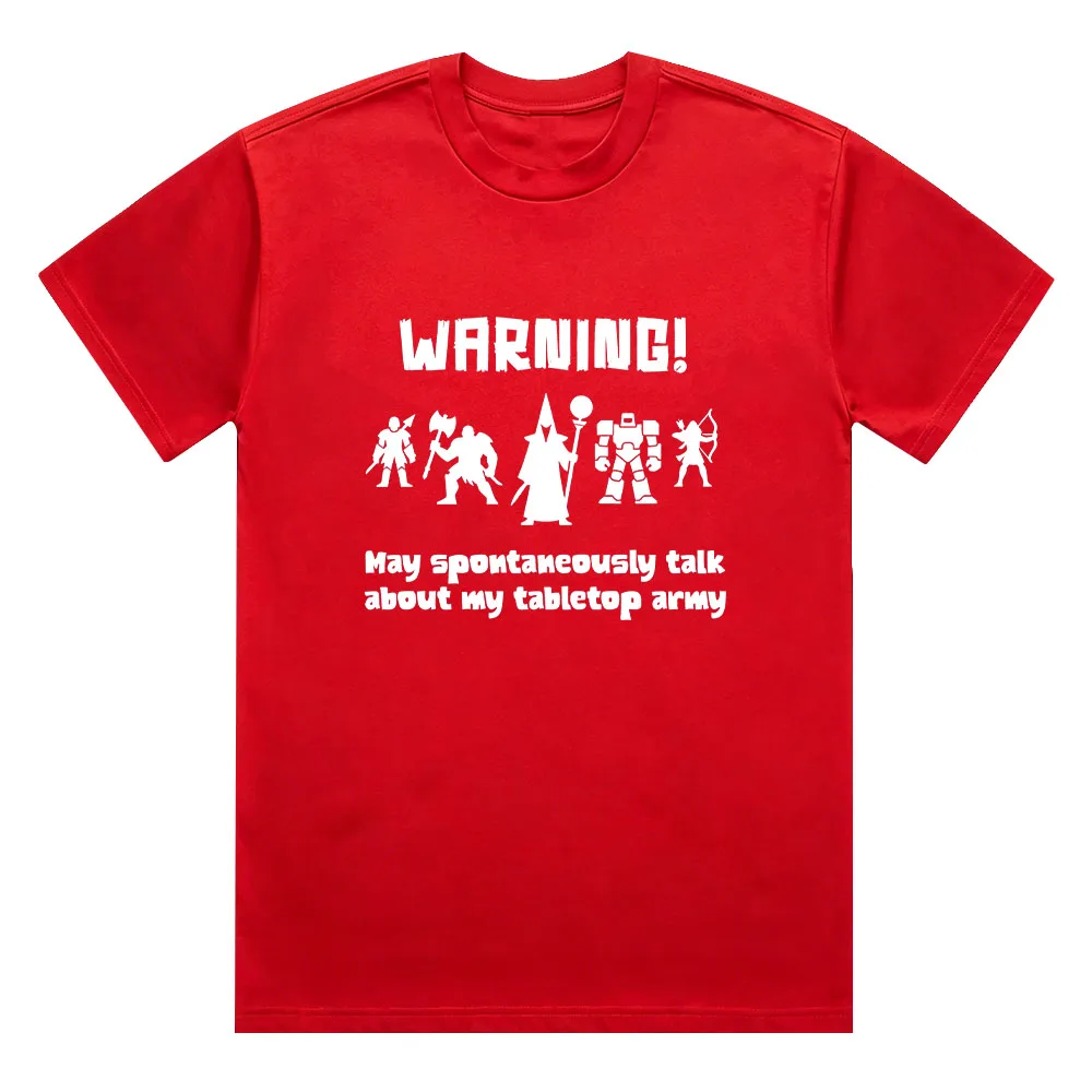 Tabletop Army T-Shirt Funny W-Warhammer Wargaming 40k Gift Tee Summer High Quality Cotton Clothes O-neck Short Sleeve Unisex Top