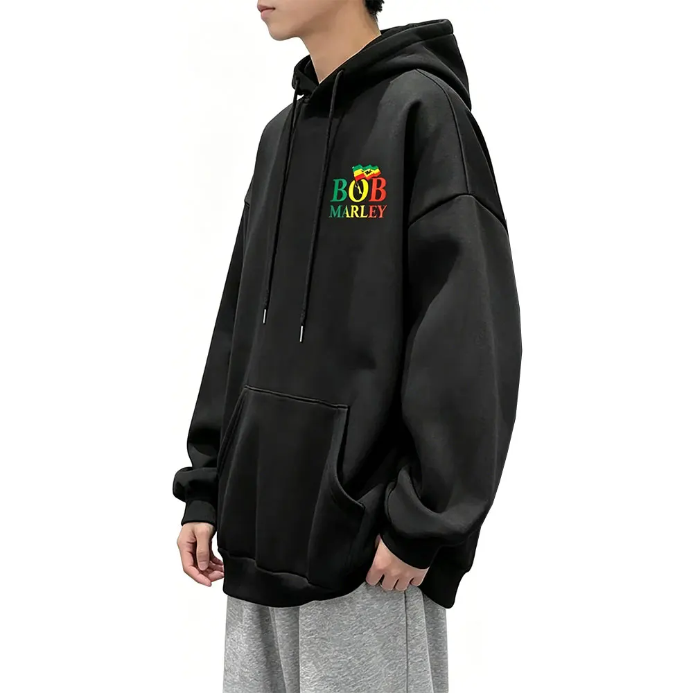 Reggae Bob Marley Face Graphic Hoodie Catch A Fire Album Merch Pullover Hoodies Men Women Casual Vintage Oversized Sweatshirt