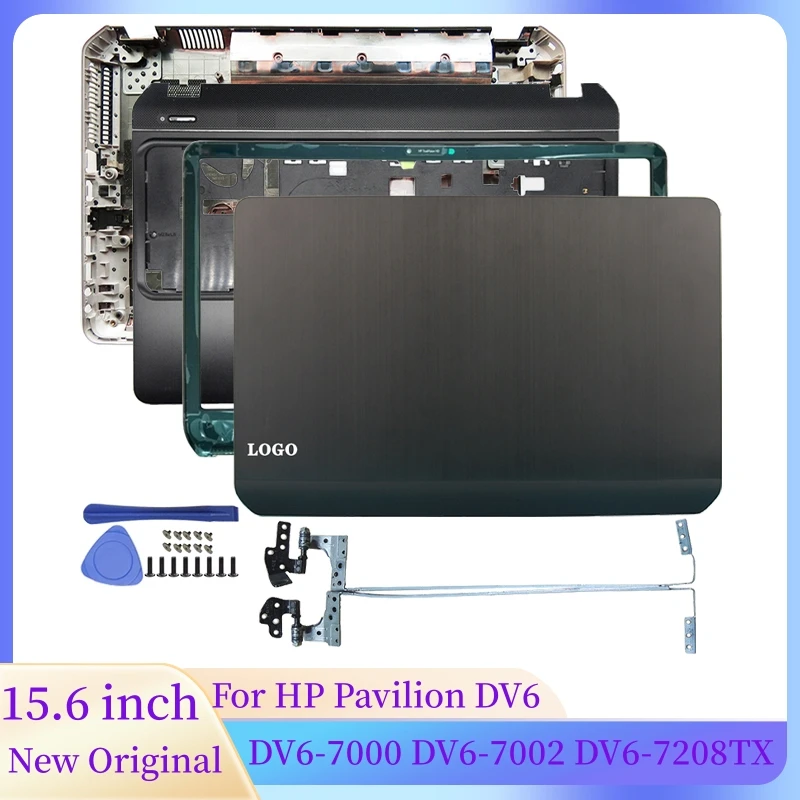 NEW For HP Pavilion DV6 DV6-7000 DV6-7208TX Notebook LCD Back Cover/Front Bezel/Hinges/Palmrest/Bottom Laptop Case Accessories