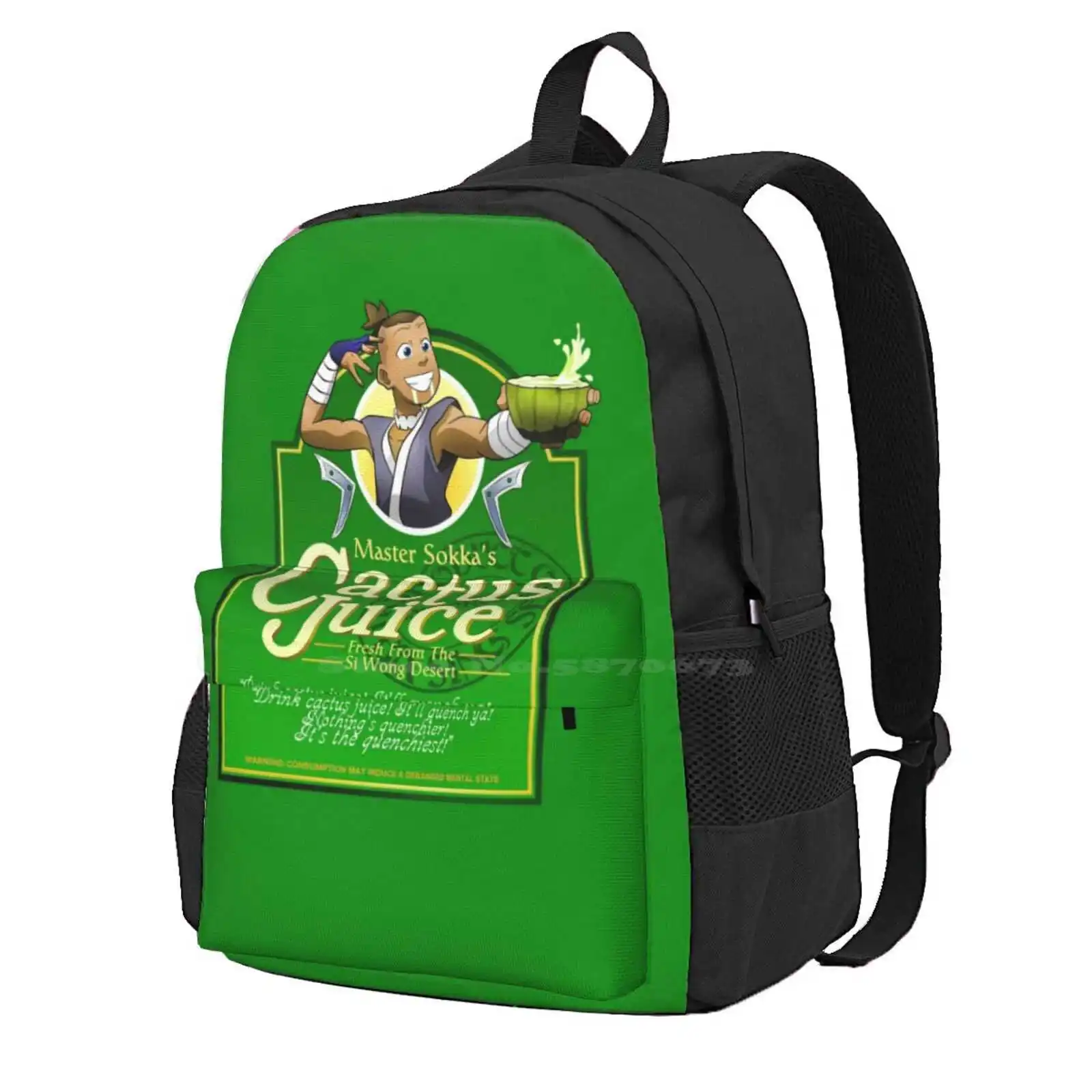 

Master Sokka'S Cactus Juice Hot Sale Schoolbag Backpack Fashion Bags The Last Airbender Sokka Ba Sing Se Meelo Yolo Cactus