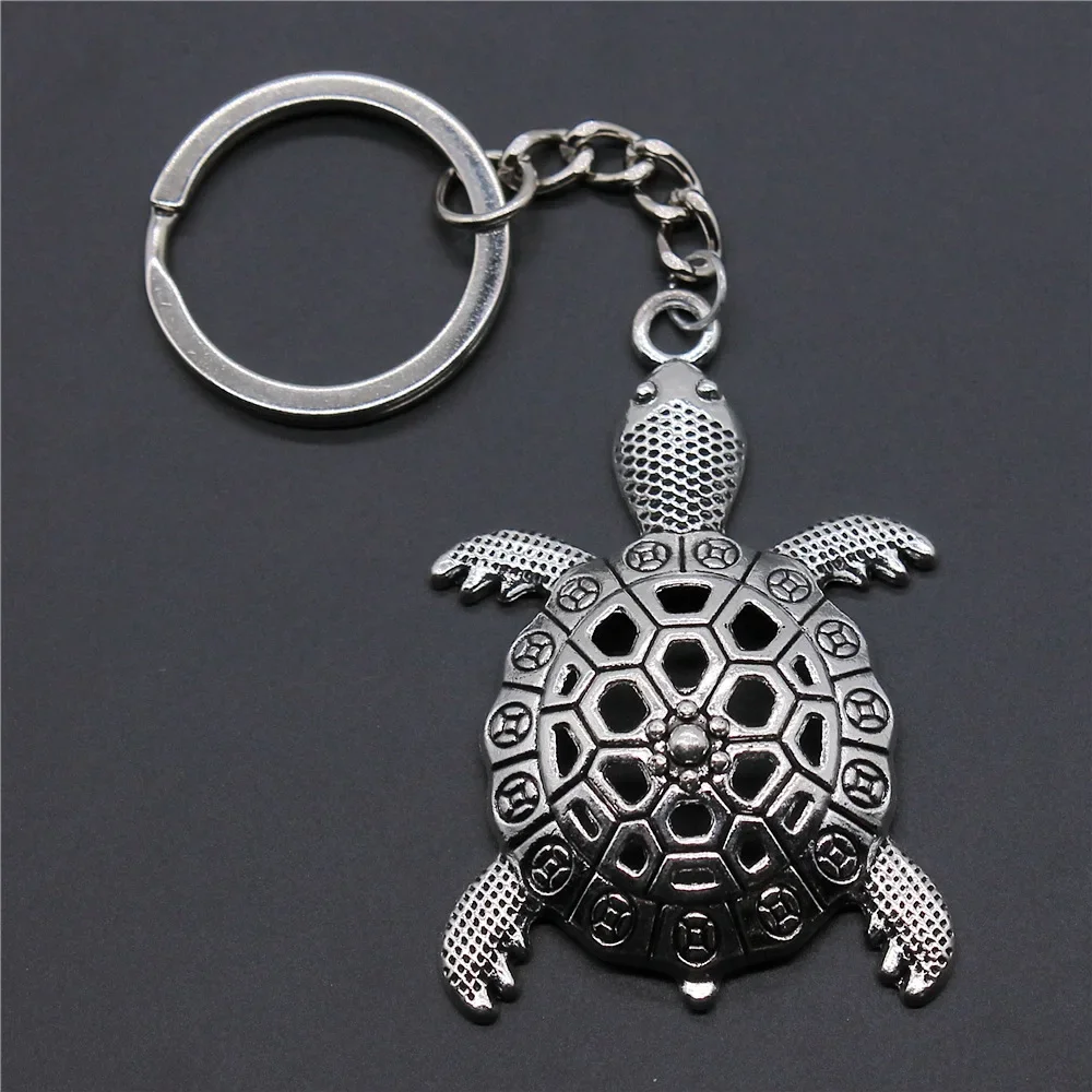 Gifts, Travel Souvenirs, Popular Accessories Vintage Large Turtle Graphic Metal Key Chain Tortoise Pendant Key Chain Pendant