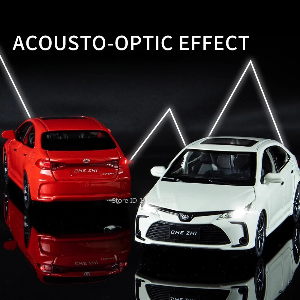 Maßstab 1:32 Corolla GR86 Legierung Auto Modell Spielzeug Metall Diecast Simulation Sound Licht Zurückziehen Fahrzeuge Modelle Sammlung Kinder Spielzeug