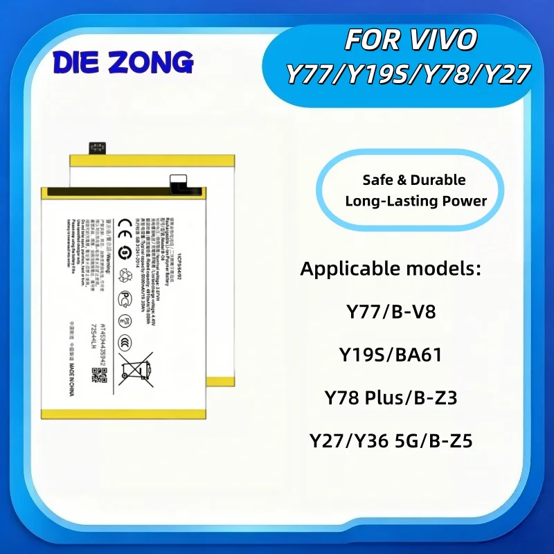 Applicable for VIVO Mobile Phone Battery Y77/Y19S/Y78/Y27 Long-lasting Battery Life, New High-quality Batteries, Fast Shipping