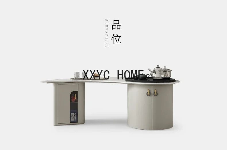 

Italian Minimalist Stone Plate Coffee Table Tea Making Integrated Living Room Creative Strange Shape Office Tea Table Tea Table