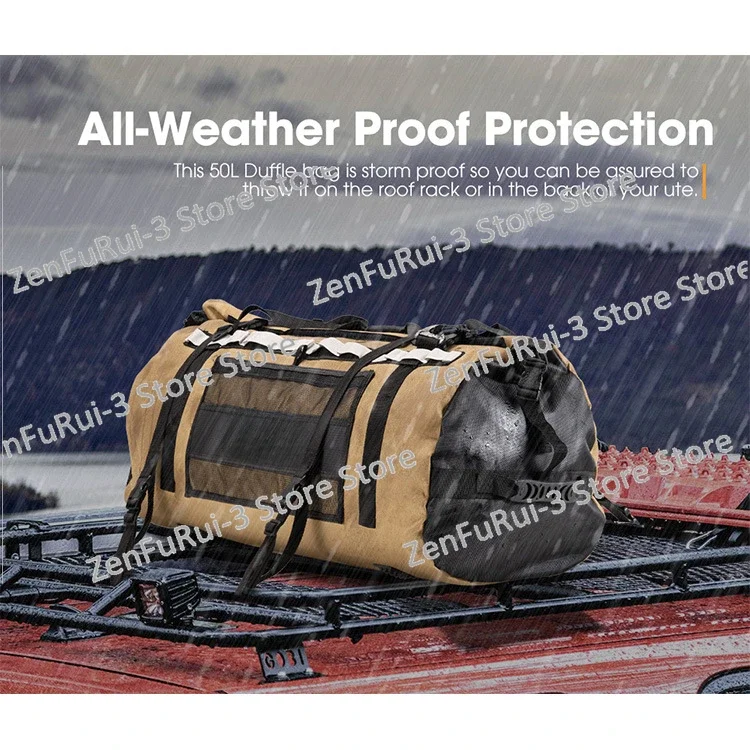 Car outdoor camping 50L large capacity Oxford cloth bag trunk car storage bag roof bag