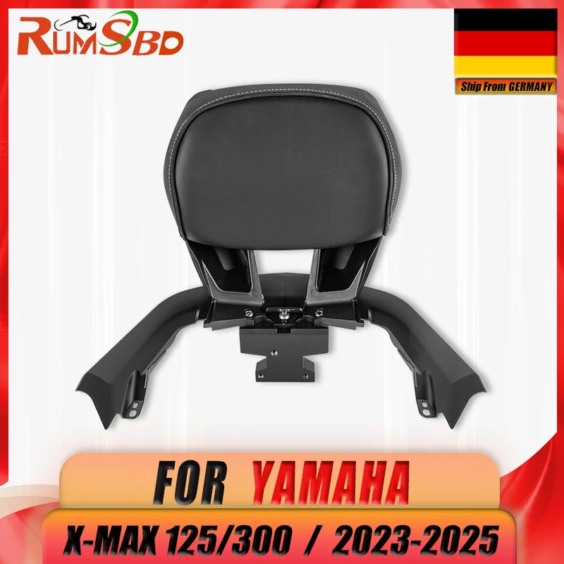 لياماها X-MAX 125 300 مقعد الركاب الخلفي مسند الظهر بار 2023-2025 دراجة نارية Tailstock عودة الراحة حشوة وسادة #1