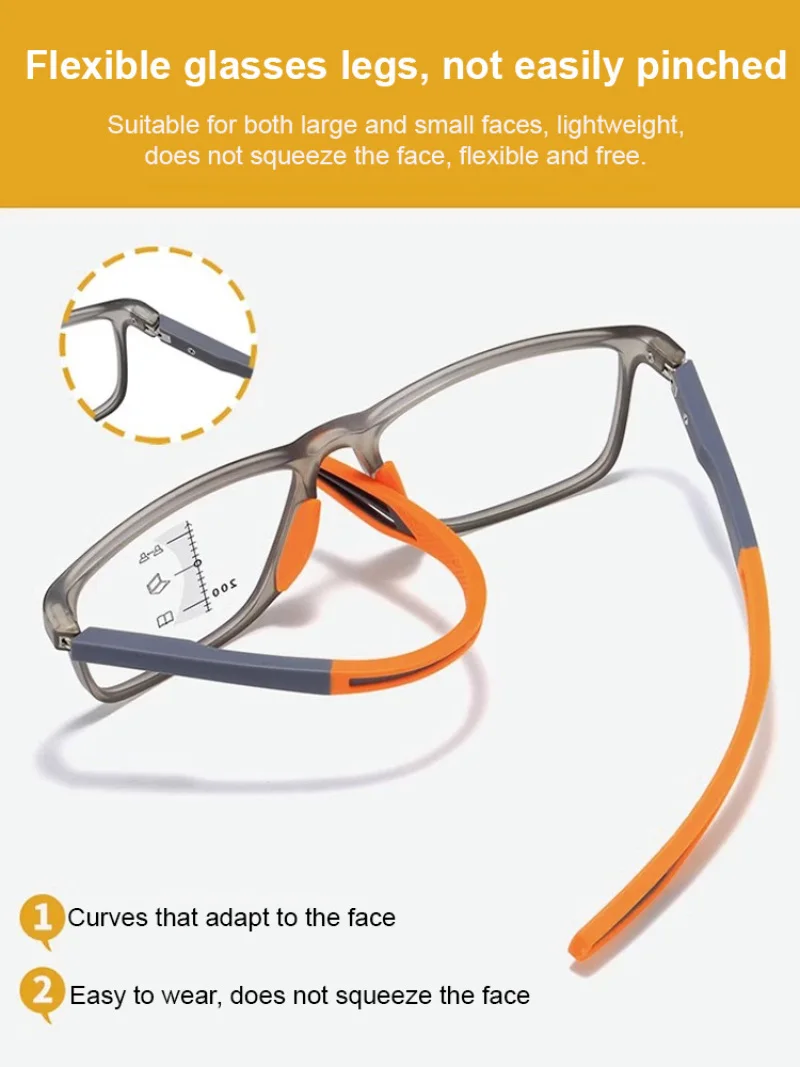 نظارات قراءة خفيفة للغاية رياضية عصرية، نظارات كبار السن عالية الدقة تحجب الضوء الأزرق، حماية مريحة للجنسين للعين، للاستخدام اليومي