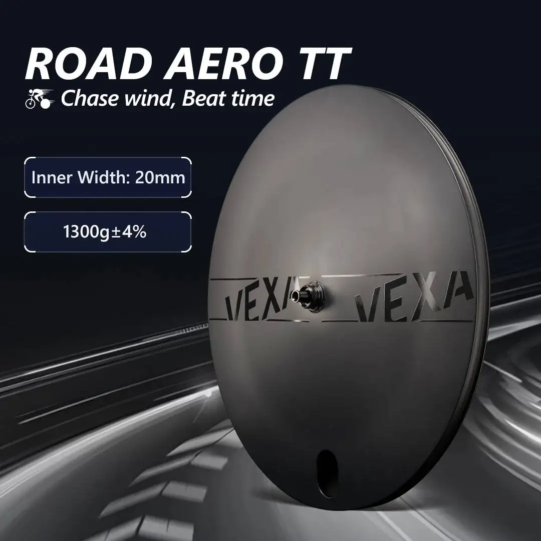 VEXA ROAD AERO TT Disc Carbon Wheelset 36T Ratchet Hub Tubeless 20mm Inner Width Dimpled Designfor Optimized Airflow