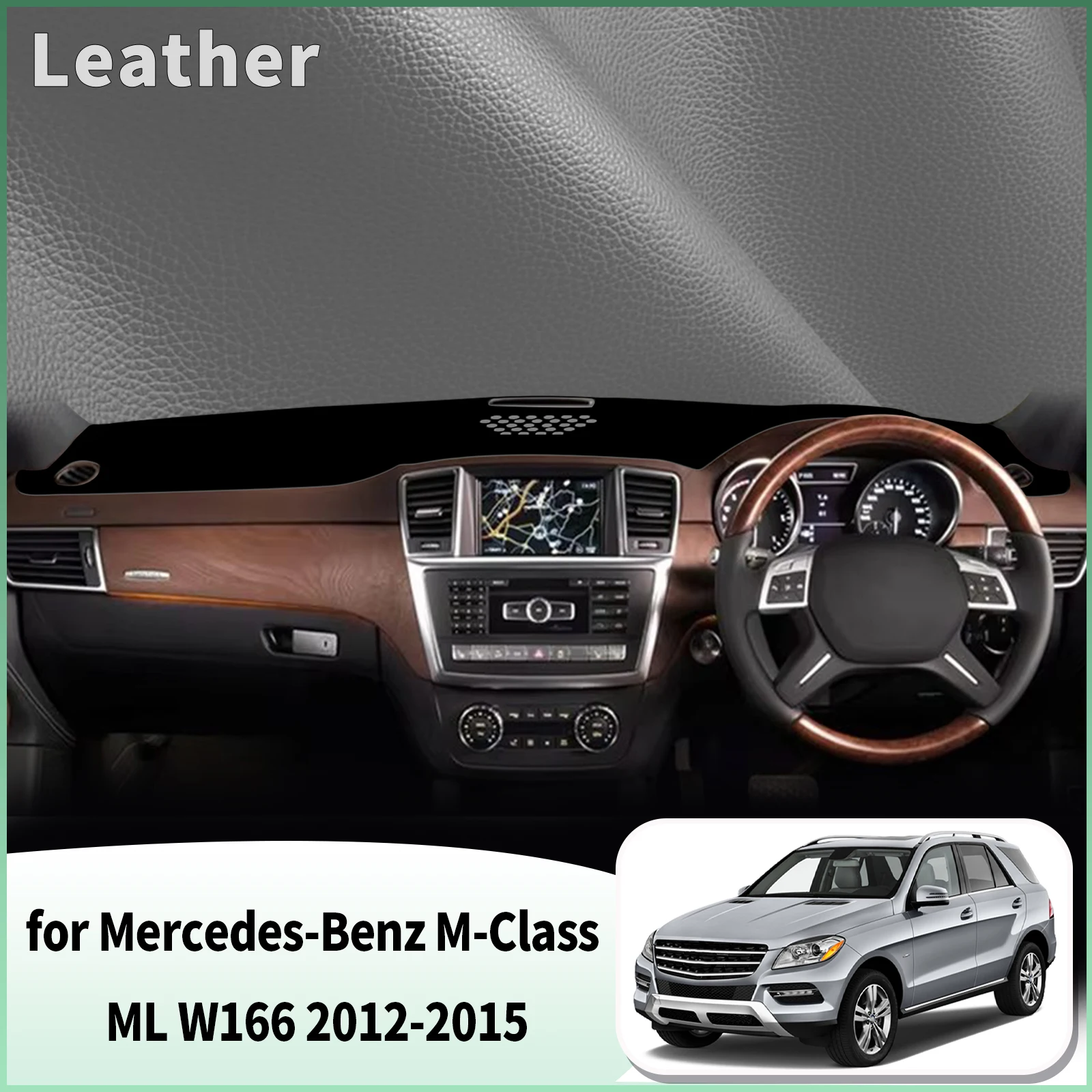 for Mercedes-Benz M Class ML 2012-2015 M-Class GLE W166 Dash Mat Dashboard Cover Dashmat Anti-Reflection Heat Insulation