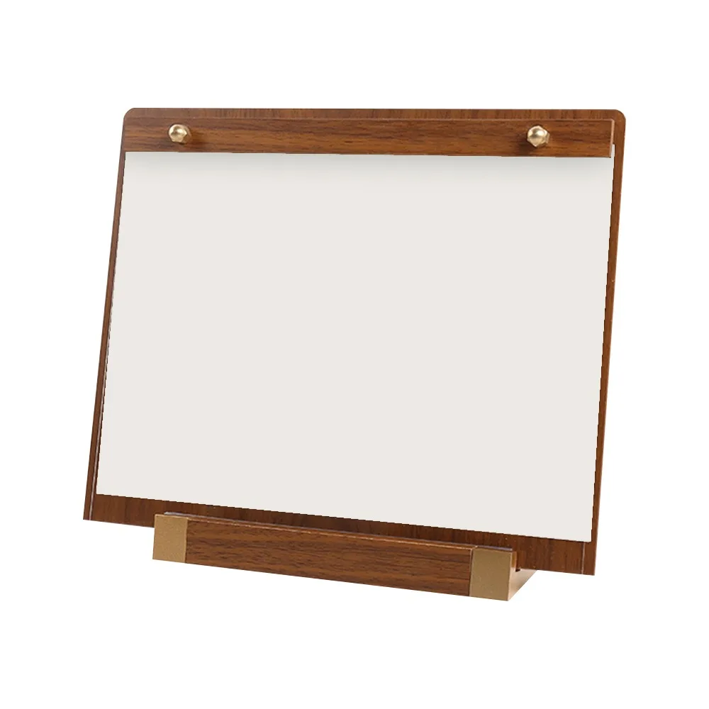 A4/A5/A6 لوحة عرض سطح المكتب فو الجوز الخشب البني القائمة حامل عمودي قاعدة مستقرة لوحة شفافة #1