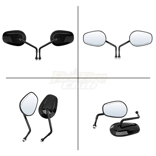 Imagen 2 del producto Espejo retrovisor ajustable para motocicletas de 8MM, espejos laterales para Harley Touring Road King Road Glide Sportster 883 1200 Dyna Softail