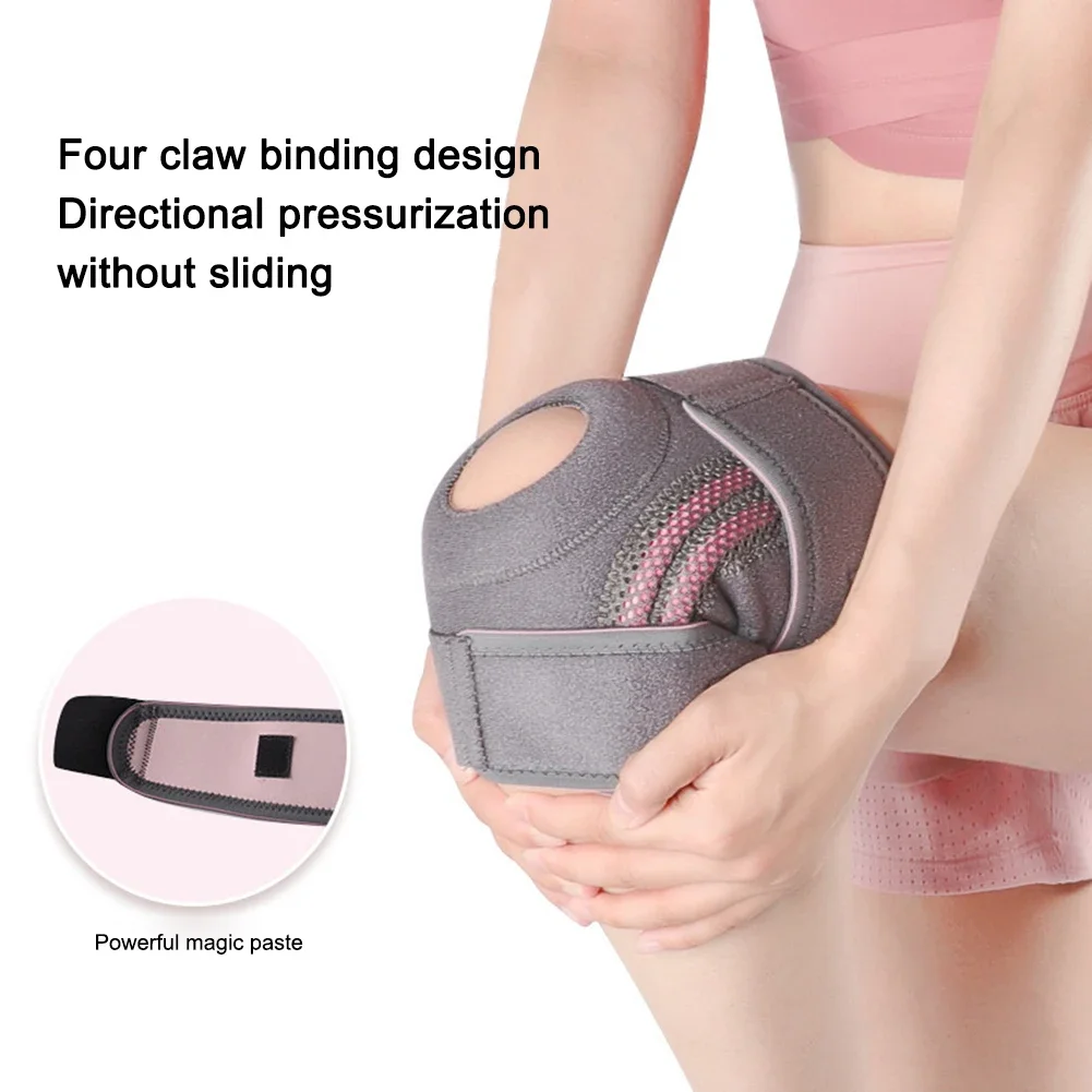 Orthopedic Knee Pad with Silicone Spring Knee Brace Support Joint Pain Relif Patella Protector Adjustable Kneepad Guard Meniscus