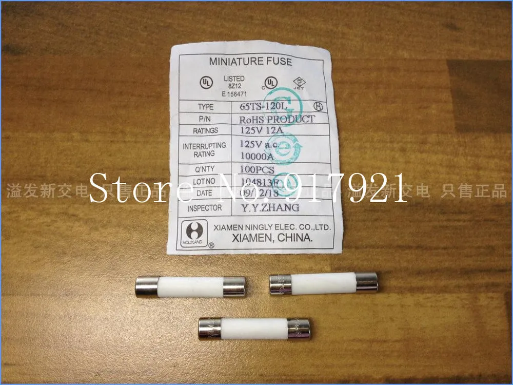 [ZOB] Good HOLLY65TS-120L ceramic tube fuse 12A 125V 6X30 65TS insurance  --100PCS/LOT