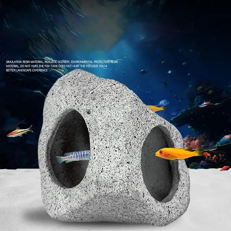 

Reptile Rock Hide Cave Hiding Cave Rocks Fish Tank Decor Rocks Artificial Aquarium Decorations Fish Ornaments Safe Betta Fish