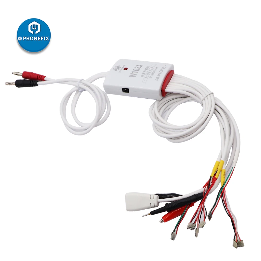 OSS W103A تيار مستمر اختبار امدادات الطاقة كابل ، V8 ، V7 ، V6 ، آيفون 6-14 برو ماكس ، سامسونج ، هواوي ، Xiaoxmi ، هاتف أندرويد ، خط التمهيد السلطة