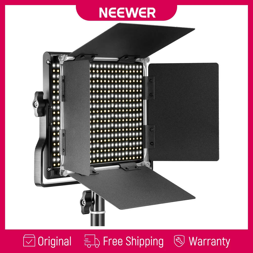 NEEWER Professionelle Zweifarbige LED-Videoleuchten, Videoaufnahmen, Robuster Metallrahmen, Dimmbar mit 660 LEDs, mit U-Halterung und Einstiegstür, 3200-5600K CRI96+