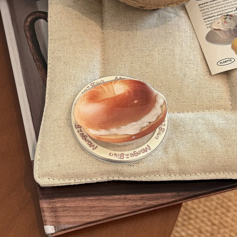 

New Foldable Bread Toast Phone Holder Cartoon Style Cute Magnetic Stand Korean Style Adorable Tok Style Stand for Magsafe