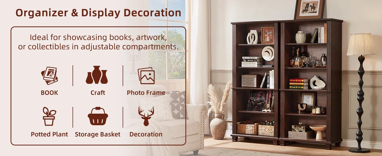 TV entertainment center with bookshelves