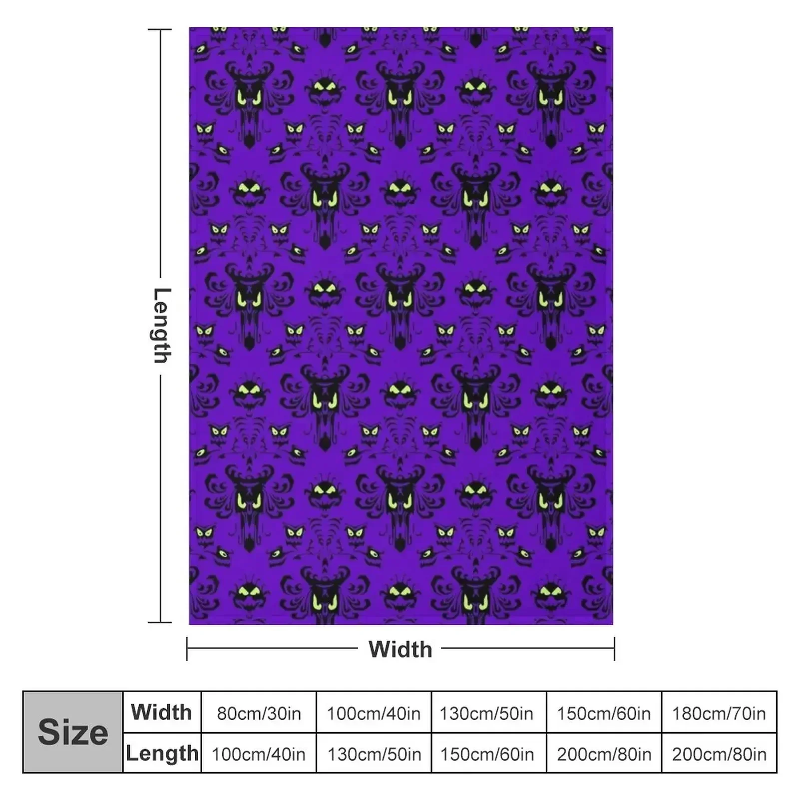 Happy Haunted Wallpaper Throw Blanket Soft Beds Multi-Purpose Vintage Shaggy Beautifuls wednesday Blankets