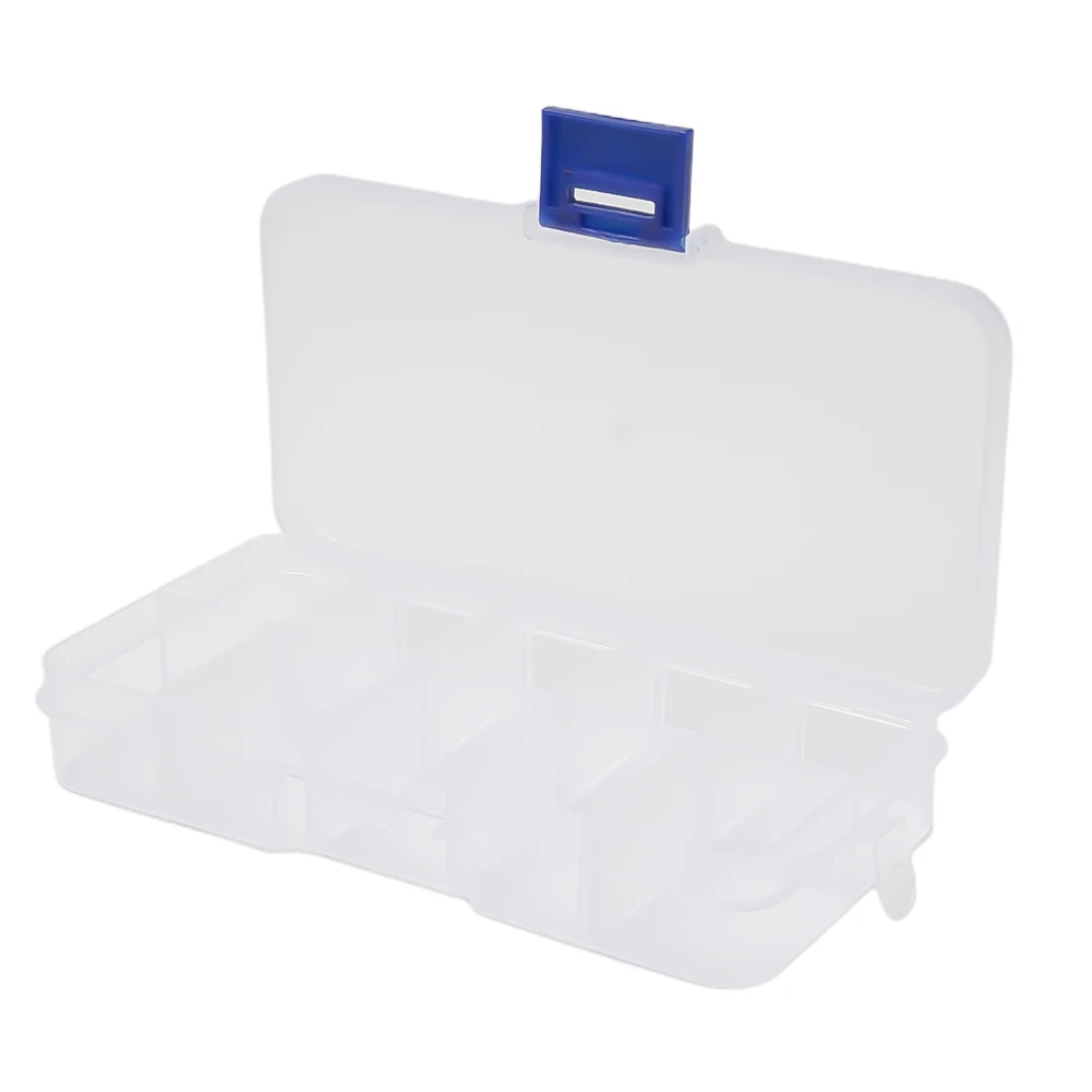 

White Case Plastic Storage Screws Jewelry Beads Crafts 10/15/24 Compartments 1pc 3 Types Display Holder Charms