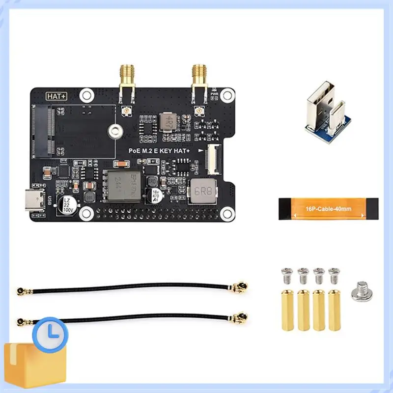 

Popular Pcie To M.2E KEY Adapter With Poe Function For Raspberry Pi 5,Compatible With NGFF(M.2E Key)Wireless NIC