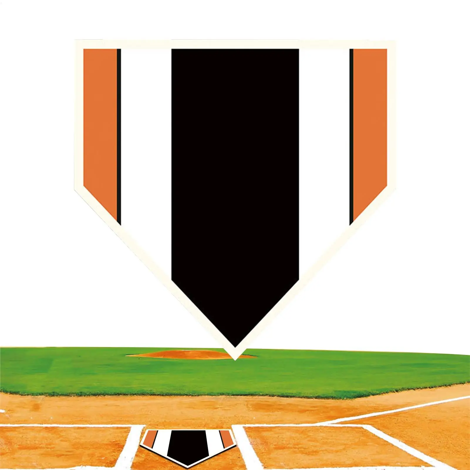 

Домашняя тарелка для бейсбола, цветные полосы, домашняя тарелка для бейсбола, высокая видимость, устойчивые к атмосферным воздействиям полевые основания для заднего двора