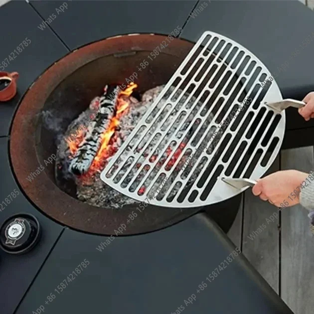 46 C Outdoor Smokeless Fire Pit Table Patented Steel Fire Pit With Garden Furniture Set