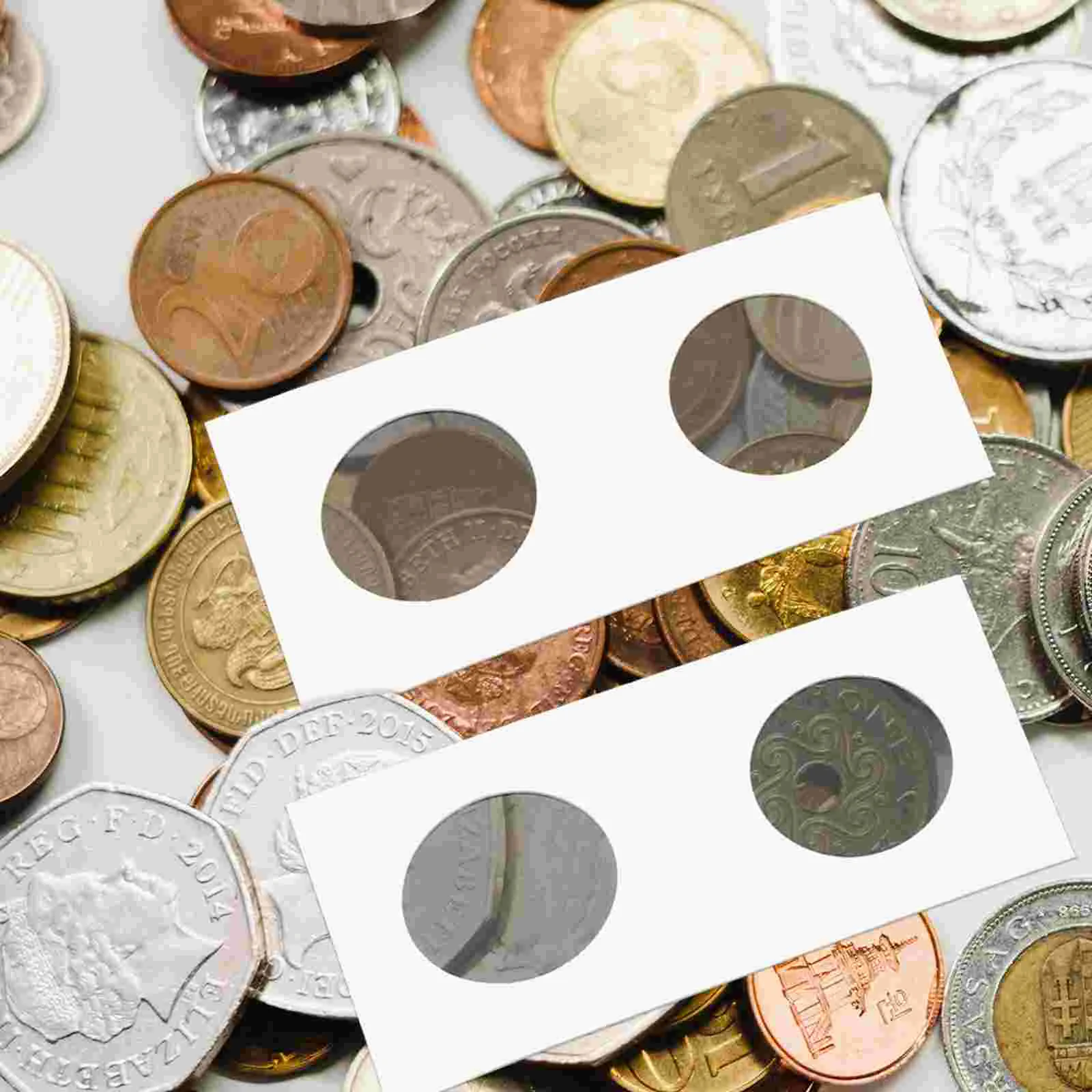 400 Pcs Coin Paper Clip Coins for Collectors Cardboard Holders Collecting Flips Collection Papers Assorted Organizer