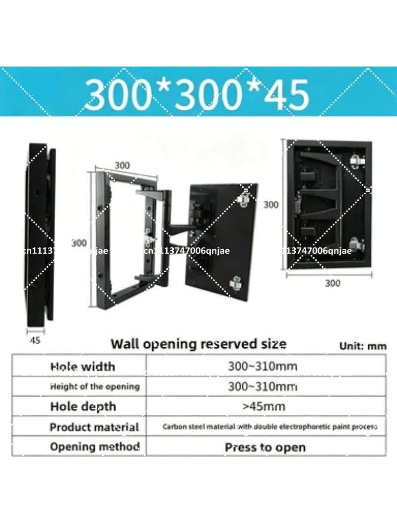 Heavy Duty Invisible Access Panel, Hidden Door for Bathroom Wall Fire Hydrant Inspection Port, Hinged Marble Tile - view 5