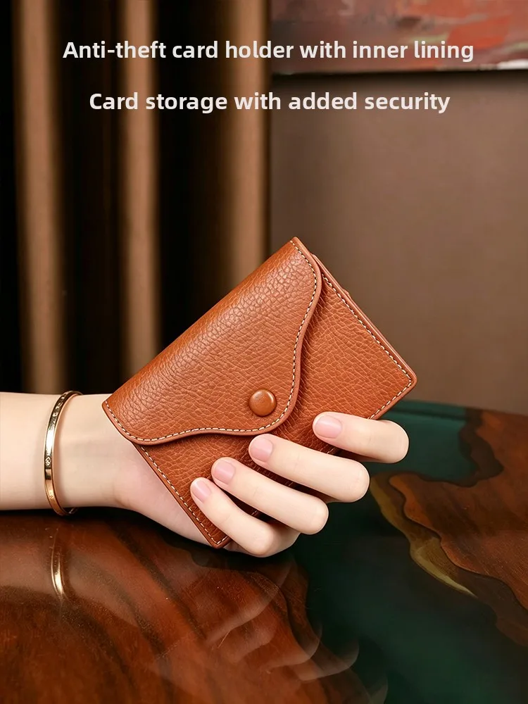 hope-girl-genuine-cowhide-leather-card-holder-compact-document-storage-bag-stylish-women's-organizer-for-everyday-use