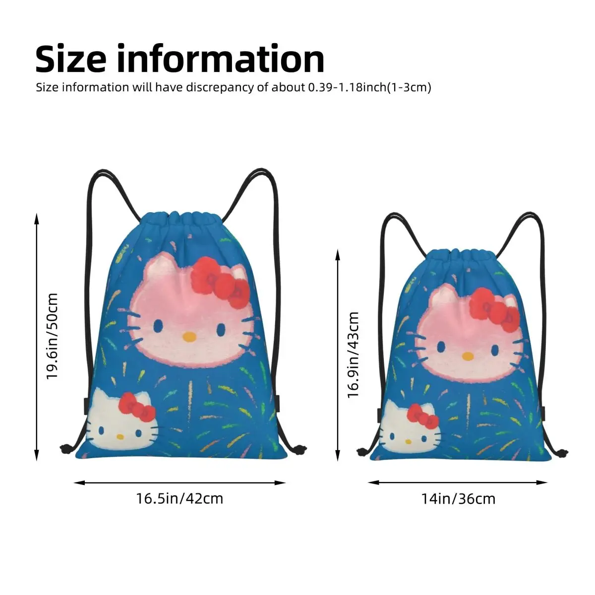 مرحبا كيتي الكرتون الرباط أكياس الرياضة على ظهره الصالة الرياضية Sackpack سلسلة أكياس لركوب الدراجات #2