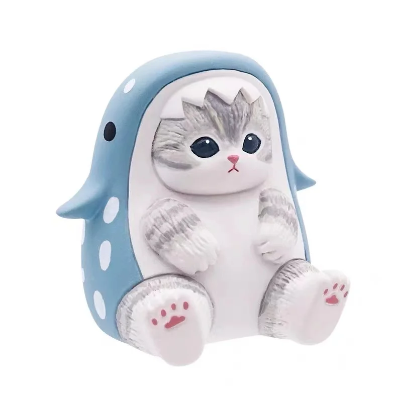 Gatti Mofusand carini e adorabili che indossano vestiti dell'organismo marino, scatole cieche, regali, modello giocattolo, figure anime, raccolgono ornamenti