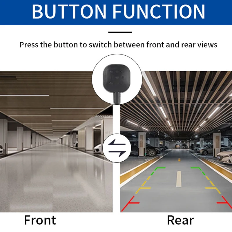 Car Parking Camera Video Channel Converter Front And Rear View Two-Way Control Box With Manual Switch Video Reversing System