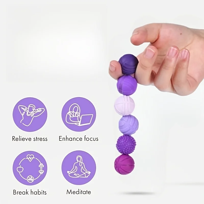 Silicone Magnetic Balls, Fidget Toys,Sensory Toy for Fingers Hands, Quiet Office Desk Toys with Textures, Magnet Fidget Fun Gift
